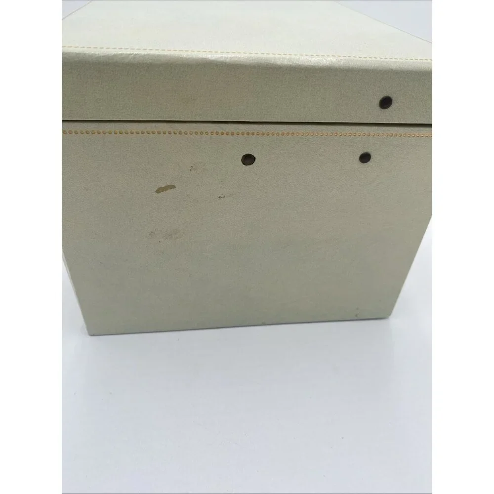 Vintage Ivory Jewelry Box Multi Level Tiered Drawer Key Velvet Buxton MCM